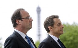 Francois Hollande'as ir Nicolas Sarkozy (SCANPIX nuotr.)