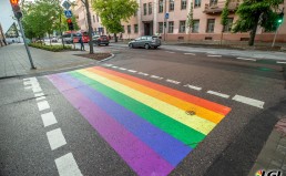 Iceland: Reykjavik street turns rainbow for Gay Pride