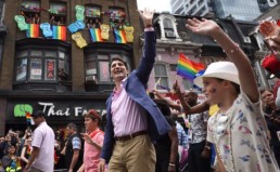 Justin Trudeau Marches With His Wife and Kids in Toronto Pride Parade