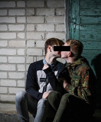 Same-sex kiss on Facebook
